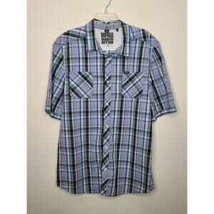 Buffalo David Bitton short sleeve plaid button down shirt - xl
